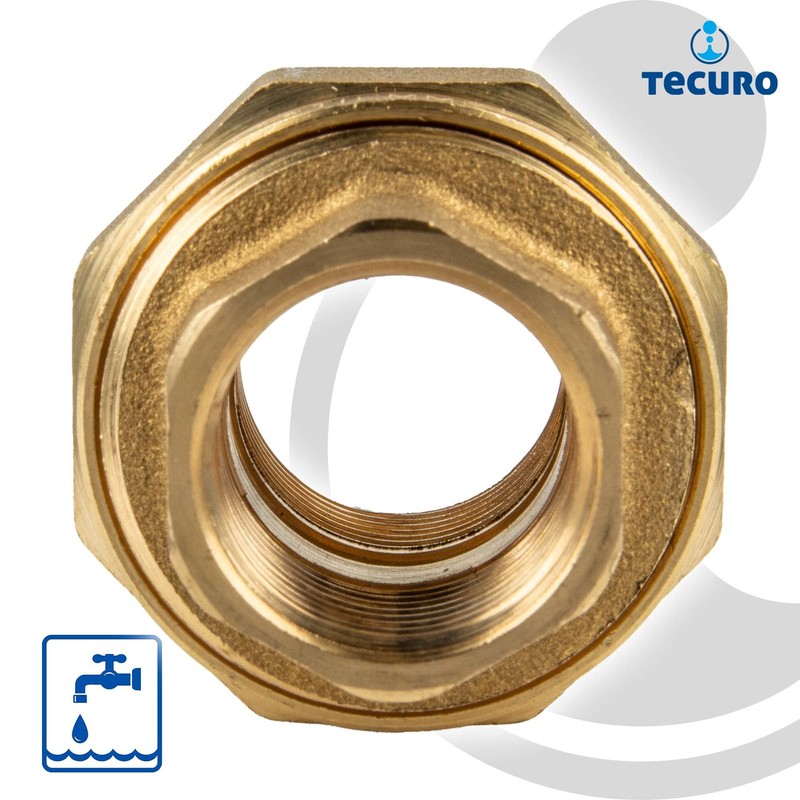 tecuro Straight Angle Fitting Flat Sealing 1 Inch Female /