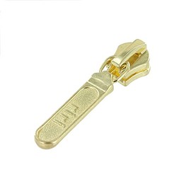 Riri Lang Zipper Pull, Brass Plate, Metal 6