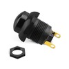Waterproof 12MM Reset Button Switch, 2-Pin, Black, Replacement 21649