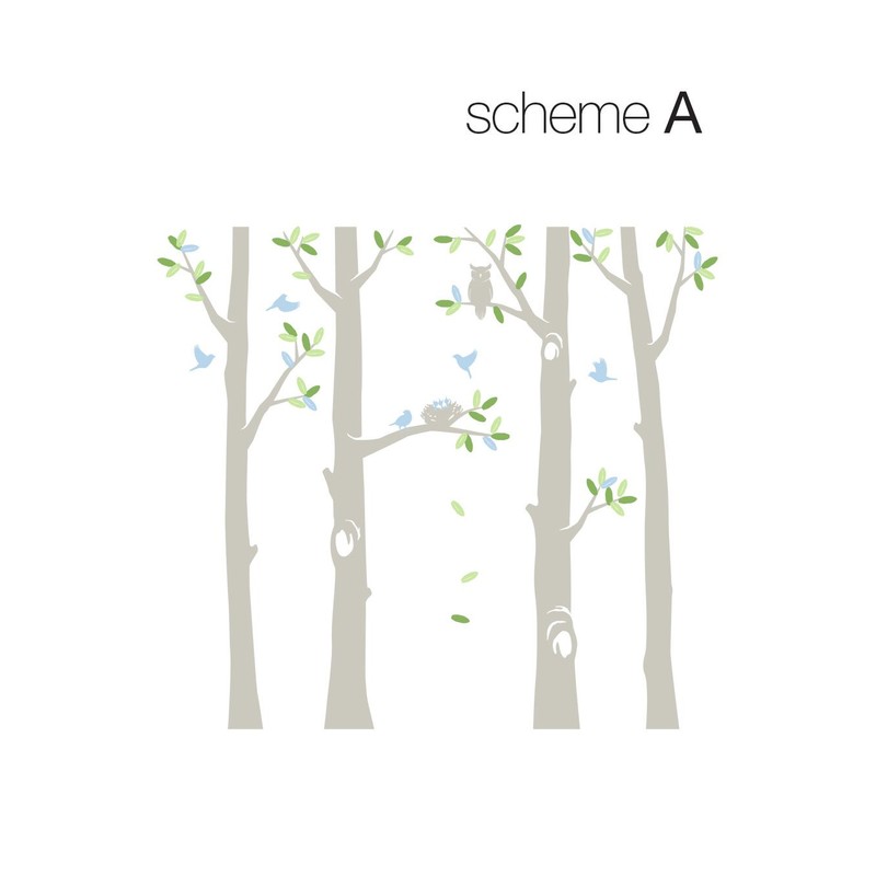 Simple Shapes Scheme A, 108" H - Nature Tree Scene