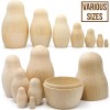 Blank Russian Nesting Dolls Lot 3 Sets by 7 pcs
