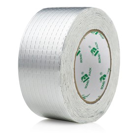 BOMEI PACK Cinta de Aluminio Butílico, 2 Pulgadas x 16.4ft, 1 Paquete, Permanente para Reparación de RV, Ventanas, Silicona, Sellado de Goteras en Vidrios y Techos, Sellado de Botes y Tuberías