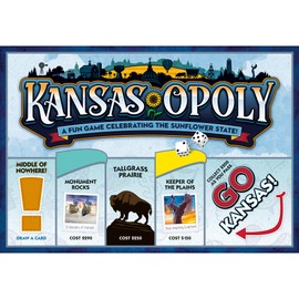 Late For The Sky: Kansas-Opoly - State Themed Family Board Game, Opoly-Style Game Night, Traditional Play Or 1 Hr Version, Ages 8+, 2-6 Players