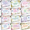 Chunful 12 Pcs Inspirational Christian Gifts Religious Makeup Bags Bulk