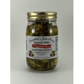 Grandma’s Jam House, Homestyle Sweet Dill Pickles , 1 pint (1 jar)