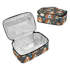 Small Lunch Bag Beagle Dog Cartoon Insulated Mini Lunch Box for Women Men Kids Thermal Cooler Bags Handle for Picnic Work School
