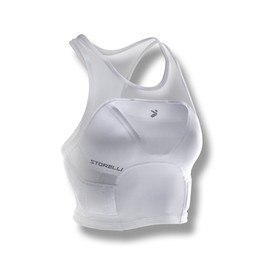 Storelli Women’s Bodyshield Crop Top, High-Impact Chest and Rib Protection for Female Soccer Goalkeepers and Players, Black, Large