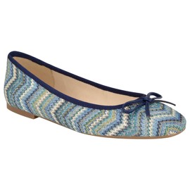 Nine West Women's Tootsy2 Ballet Flat, Blue Multi 420, 8.5