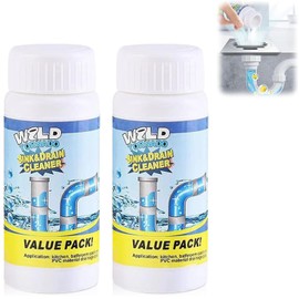 Wild Tornado Sink & Drain Cleaner Powder - Pipeline Dredging Agent for Kitchen & Bathroom (2PCS)