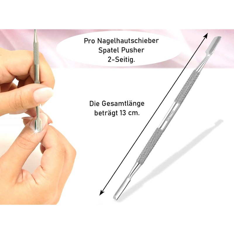 Professional pusher cuticle pusher made of rust-proof stainless steel