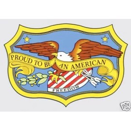 PROUD TO BE A AMERICAN FREEDOM EAGLE MILITARY CAR DECAL