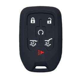 Funda para llavero Chevy GMC: 6 botones para llavero, compatible con Chevy Tahoe Suburban GMC Yucon XL Denali 2015 2016 2017 2018 2019 2020 丨 Protector remoto HYQ1AA 13580802 13508280 13580804 44444