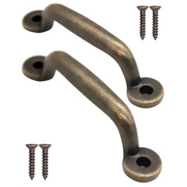 Fuxxer® - 2 Antique Bronze Drawer Handles for Cupboards & Chests 89x22mm