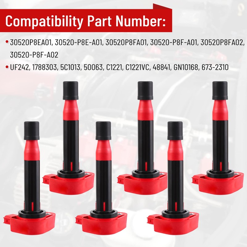 CarBole UF242 Ignition Coils and Iridium Spark Plug Set Fit