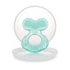 Nuby Silicone Teethe-eez Teether with Bristles, Includes Hygienic Case, Aqua