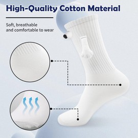 SUWIWKKOA 2 Pairs Magnet Socks Holding Hands Funny Couple Socks Magnetic Socks Hand In Hand Socks Magnet Socks 3d Doll Couple Socks Couple Holding Hands Socks Special Gifts For Women Men