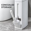 4.5L Slim Bathroom Trash Can with Concealed Toilet Brush, Narrow