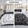 Lekesky Reversible Duvet Cover Queen Size, White Black Tree Branch