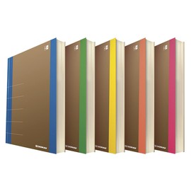 DONAU LIFE 1370001FSC-10 Notebook / Notepad Squared with Organiser 80 Pages, Soft Cover, Blue, for Office, School and Home, as a Diary, Bullet Journal, Writing Book, Stylish Design, FSC®