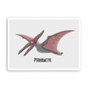 2 x 10cm Pterodactyl Cartoon Vinyl Stickers - Dinosaur Dino