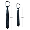 Aurya Boys'Solid Color Zipper Tie 19 inch Polyester Satin Zipper