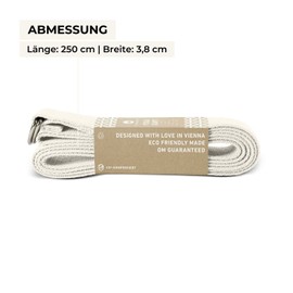 Lotuscrafts® Yoga Strap 2.5 m, Yoga Band for Stretching Made of 100% Organic Cotton, Yoga Straps for Beginners and Advanced Users, Yoga Strap with Metal Clasp, Yoga Strap