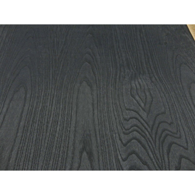 Oak Black Dyed Flat Cut Wood Veneer 24" x 24"