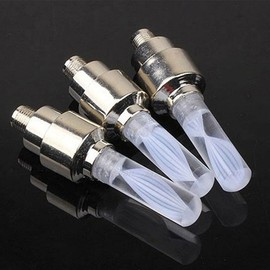 4X LED Tire Valve Stem Covers Lights Automatic 7-Color Changing Screw-On Caps