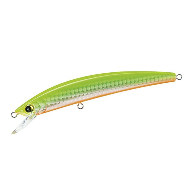 Yo-Zuri Crystal Minnow Floating Lure, 5-1/4-Inch, Holographic Chartreuse