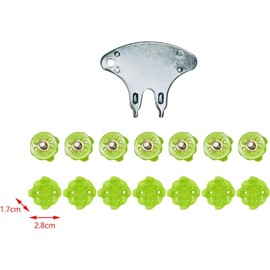 14 PCS Golf Shoe Spikes Screw in TPU Lightweight Anti Skid, Golf Shoe Cleats with 1 Silvery Golf Cleats Spanner Meta