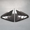 ZiWen 2X Sport Style Quarter Window Scoops Louvers for Subaru