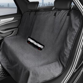ZIMABLUE Terry Cloth Back Seat Cover Gray Universal Waterproof Car Sport Towel Seat Cushion Non-Slip Sweat-Absorbent Towel Cloth Suitable for All Seasons Waterproof Beach Seat Cover Washable
