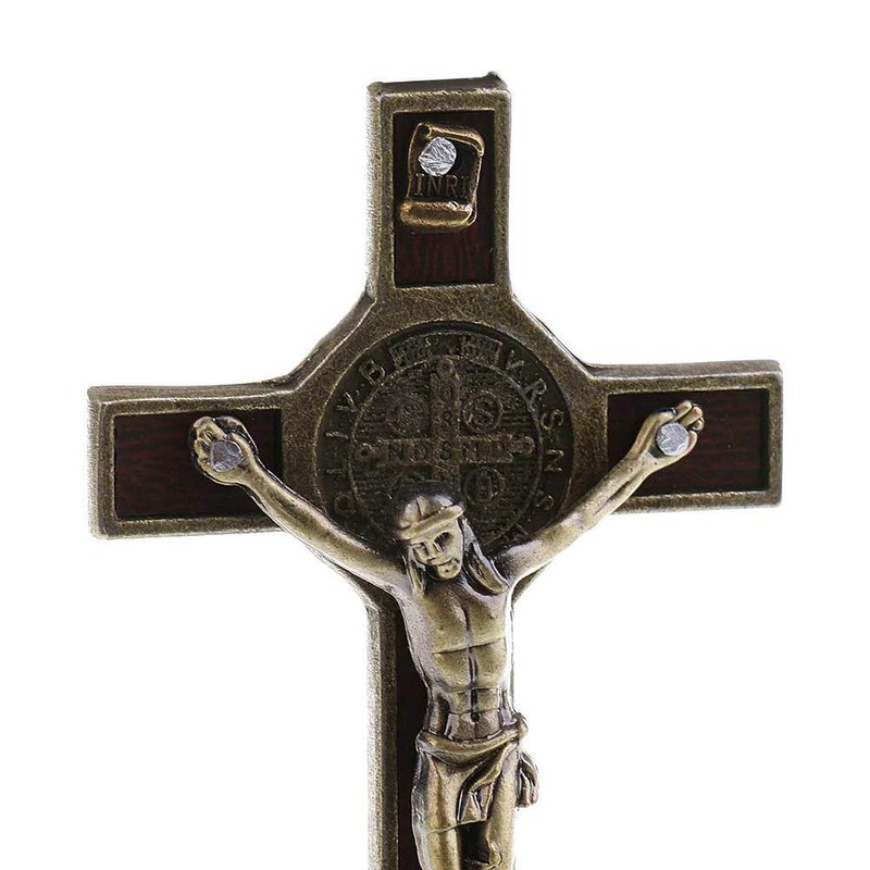 POFET Crucifix Jesus Christ Cross Statue Figurine For Car Home