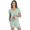 WiWi Pajamas for Women Short Sleeve Top and Shorts Sets