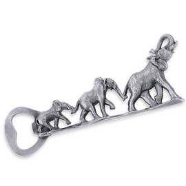 Elephant Bottle Opener, Unique Elephant Gifts for Men, Women (Antique Nickel)