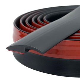 Aroilder Carpet Floor Transition Strip 10Ft, Self-Adhesive Carpet to Tile Transition Edging Trim Suitable for Doorways Threshold, Cover Height Within 5mm – Black