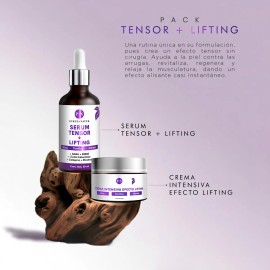 PUREZA NATUR Pack Tensor + Lifting Serum Tensor Y Crema Lifting Intensiva para Día/Noche y Todo tipo de piel kit de suero 50ml + crema 50g para el cuidado de la piel, hidratación y rejuvenecimiento