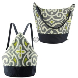 Women's Convertible Tote Bag (Purse, Backpack, Sling Bag, Messenger Bag)- Waterproof Nylon - Washable - Gift for Her