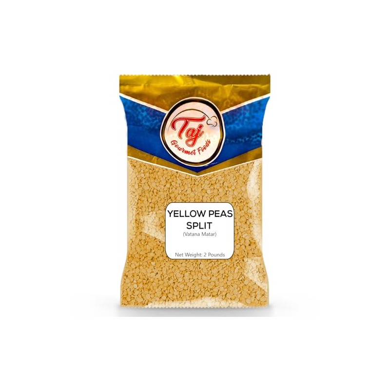 TAJ Yellow Peas Split 2-Pounds | Vatana Split | Vatana,