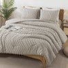 Andency Linen Comforter Set King Size, Boho Soft Warm Tufted