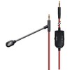 DreamGEAR BOOMCHATTM Audio Cable with Microphone Black/Silver