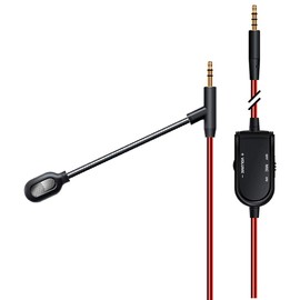 DreamGEAR BOOMCHATTM Audio Cable with Microphone Black/Silver