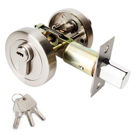 Single Cylinder Deadbolt,Cylinder Lock,Bedroom Door Lock with Keys,Yale Door Lock for 35-50mm Front Door for Bathroom Door Lock Bedroom Door Lock Interior and Exterior.