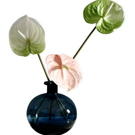 Rikyo 26 "Artificial Anthurium Lily Flowers Permanent Flower, 3 Pcs Tropical Imitation Plant Flower Bouquets for Table Centerpieces and Bridal Wedding Festival Decor Flower (White)