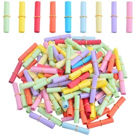 JMKTOOL 100pcs Lucky Wishing Paper Scrolls Mini Message Paper Colorful Scroll Paper Write-On-It Valentine Message Paper Roll for Birthday Anniversary Valentine's Gifts Decor