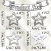 NAISKA 24Pcs Silver White Star Snap Hair Barrettes No Slip