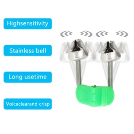 GELRHONR Fishing Bell，Fishing Rod Alarm Dual Alert Bells Clips,Sea Fishing Night Rod Tip Fish Ring for All Kinds of Sea Rod and Night Fishing Light Installable,Kittens,Track Bells Dogs - 10 Pcs