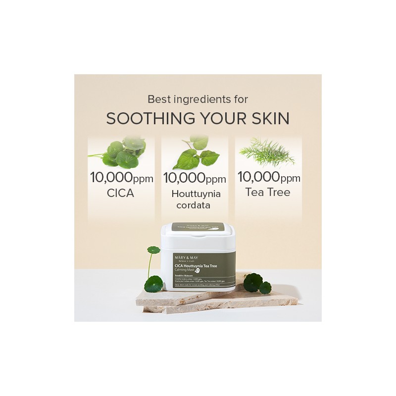 Mary&May [Mary&May]CICA Houttuynia Tea Tree Calming Mask (30ea)