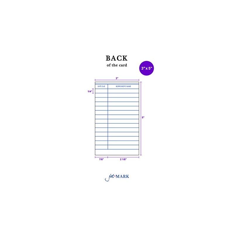 Jot & Mark Library Book Card and Pocket Holder Kit