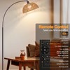 Boho Floor Lamp with Remote- Arc Tall Lamps, Bronze Floor